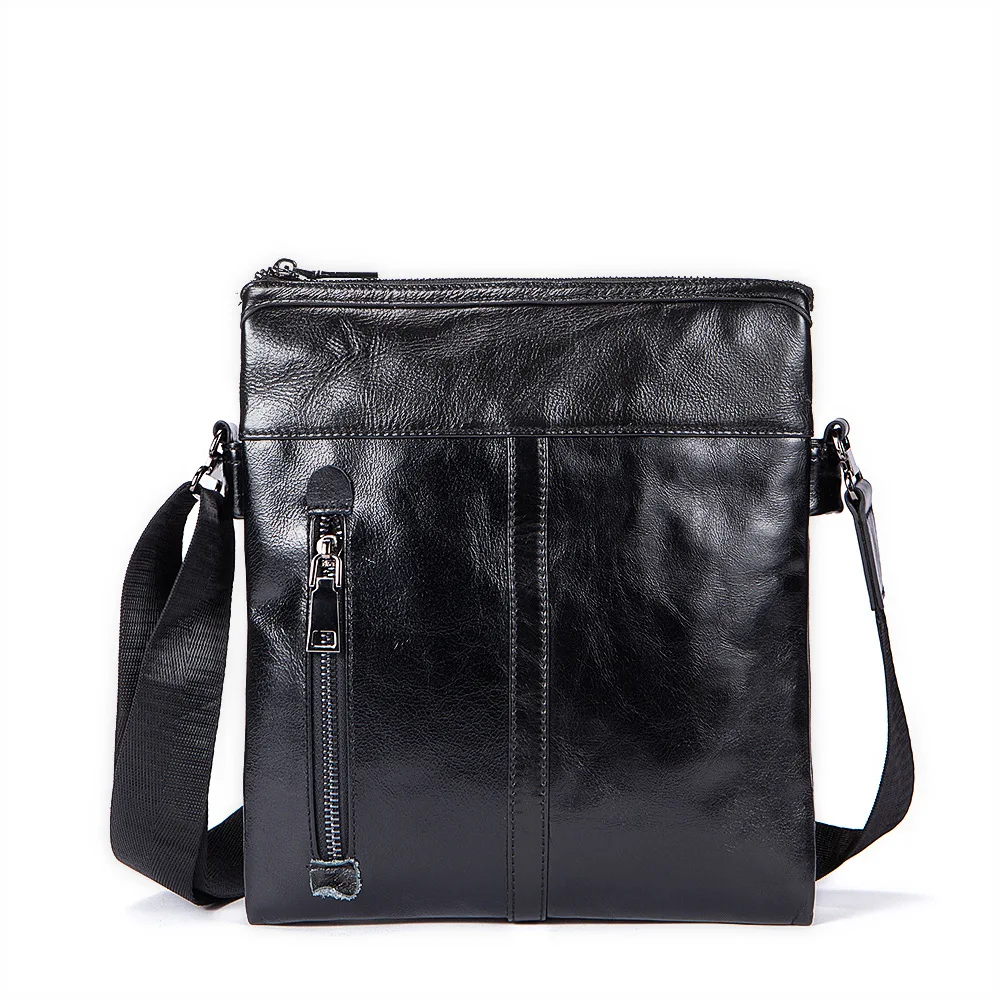 2019 Men Casual Zipper Vertical Handbags Top Genuine Leather Single Shoulder&Crossbody Bag Item ...
