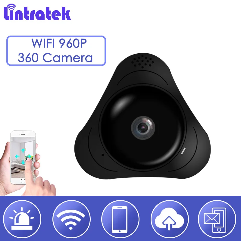 

Lintratek Home Internet Camera 360 Degree Mini 960P Wifi Inspection Camera p2p Wireless fisheye IP CAM Nanny Surveillance cctv29