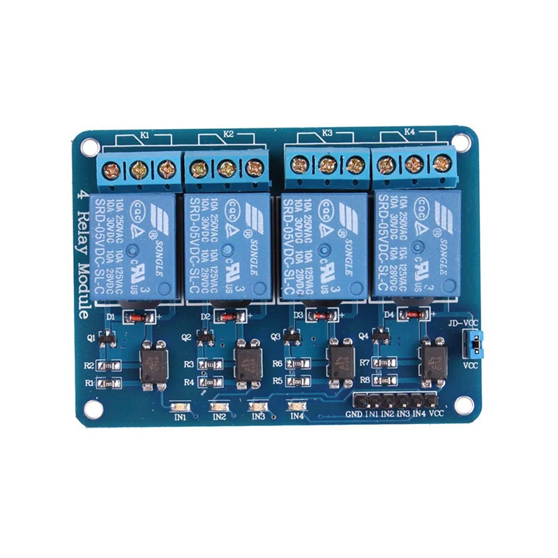 Профессиональный MCU Управление реле для Arduino ARM PLC AVR DSP электронное реле 5V 4-канальный Релейный модуль электронные аксессуары HR