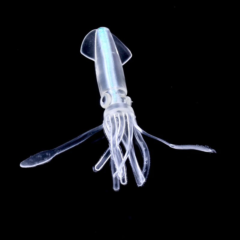 8g10cm 5Pcs Squid Jigs Silicone Fishing Lure Soft Baits Fishing Tackle Set Artificial Bait Sea Octopus Squid Skirt Luminous Lure