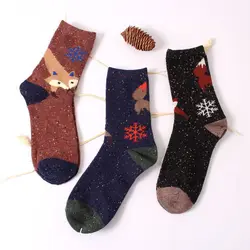 4 пары полосатых повседневных женских носков в горошек, милые женские носки, короткие теплые зимние забавные носки, Calcetines Chaussettes Femme Fantaisie