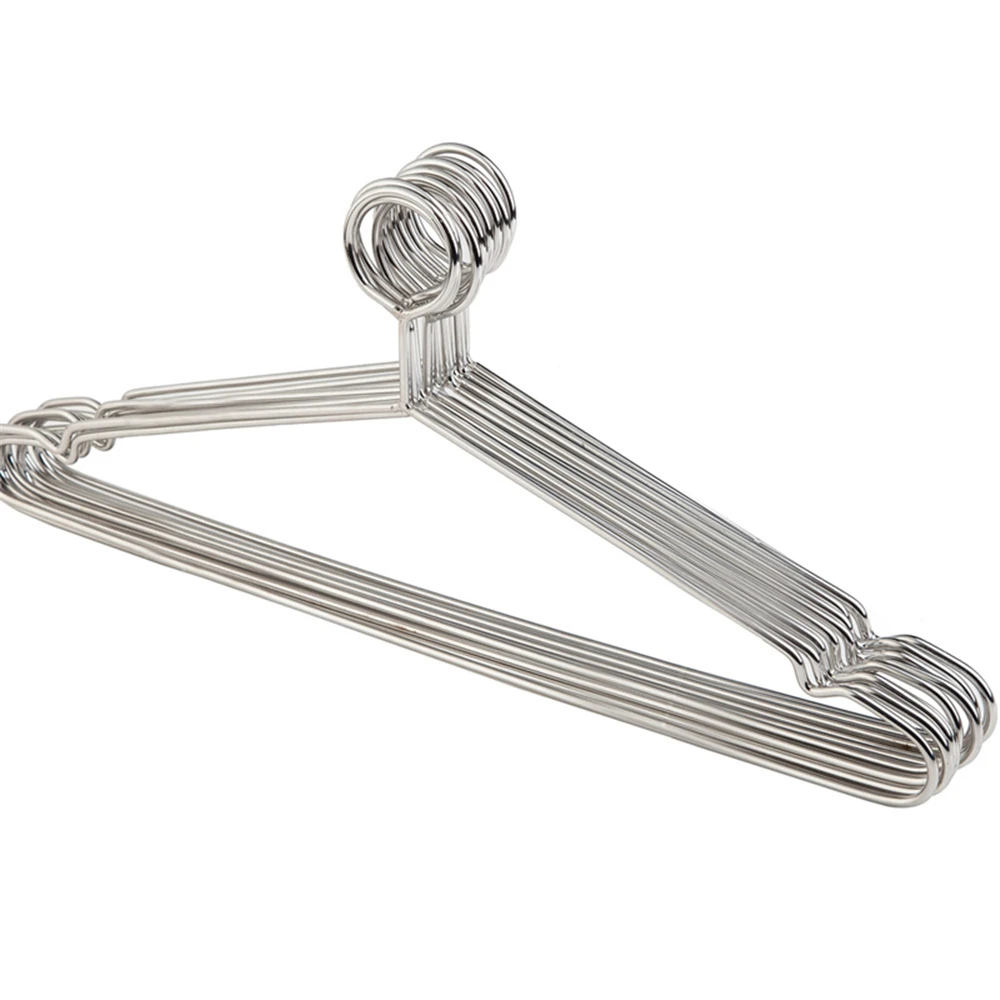 

100 pcs Anti-theft Stainless Steel Clothes Hanger with Security Hook Metal Clothing Hanger for Hotel Used Closet Organizer