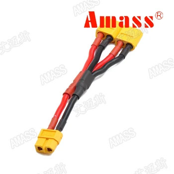 

Amass XT60 parallel/Series line length 7cm 1 Female 2 Male current plus 16AWG silica gel line