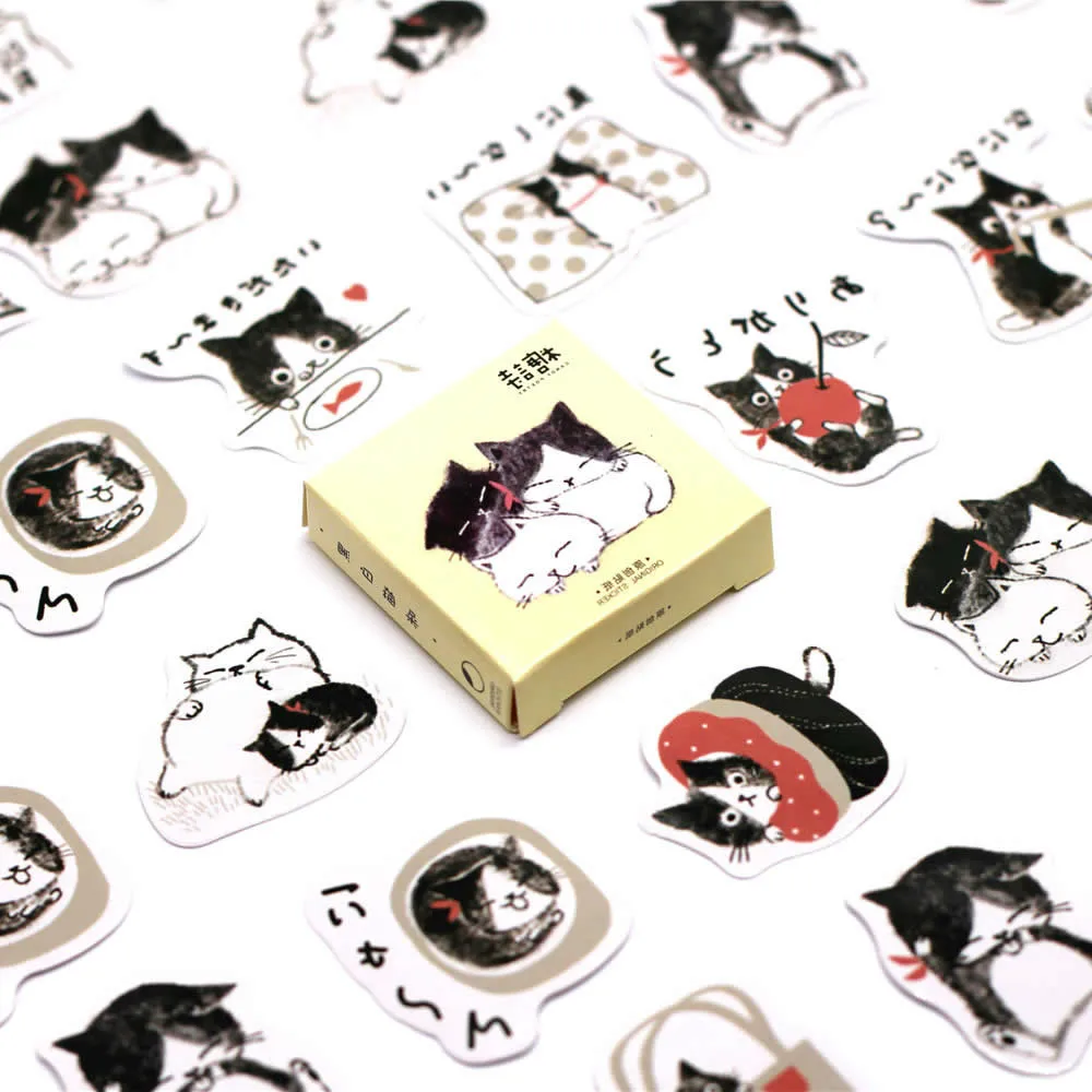 

1pcs Cow Colored Cat Cute Cartoon Stickers Action Figure Action & Toy Figures Gift Toys Boy Girl Children