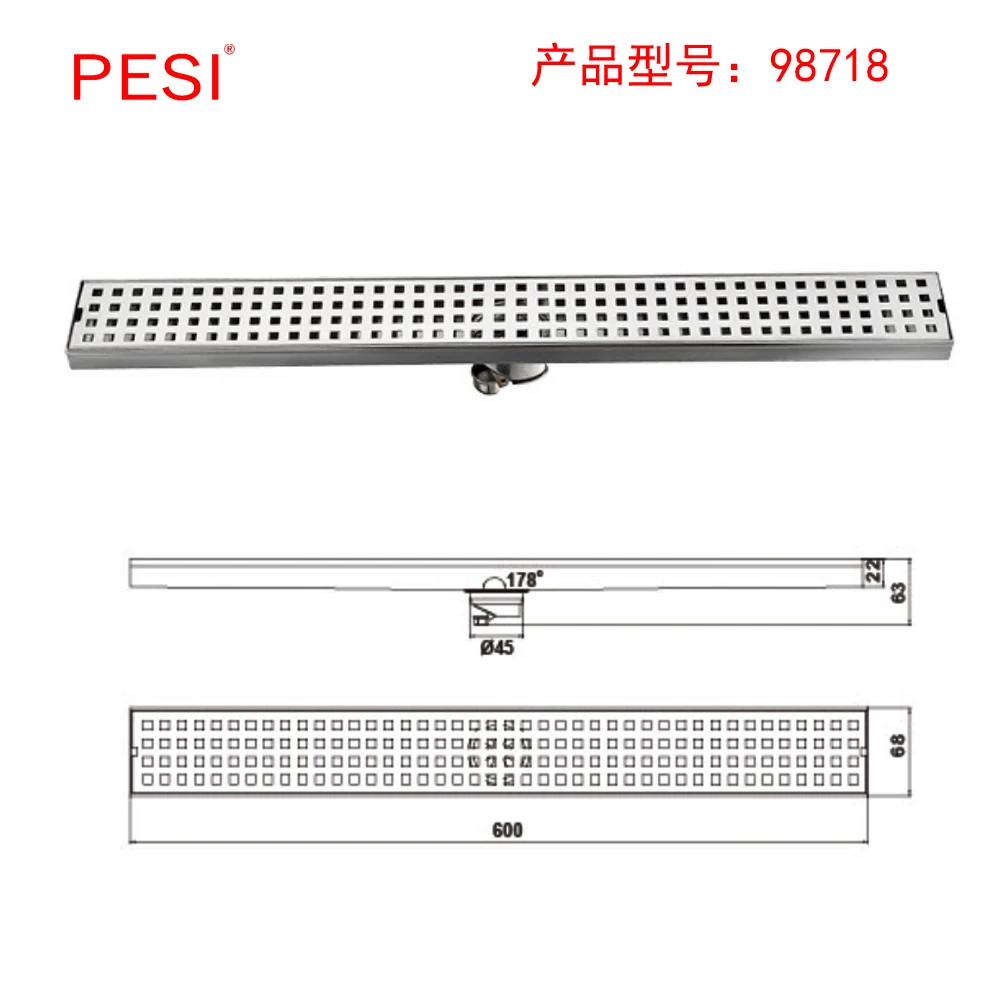 304 Нержавеющая сталь 60 Вт, 30 Вт/15/11 см линейный к протиранию, поглощающие запах спортивные длинный дренаж пола в ванной Ванная комната невидимых душ Трап, торговля, матовый