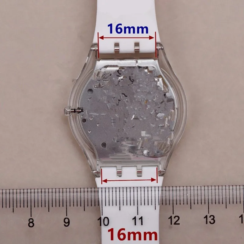 Watch Accessories Top quality 12mm silicone rubber strap for Swatch color rubber band strap strap plastic buckle