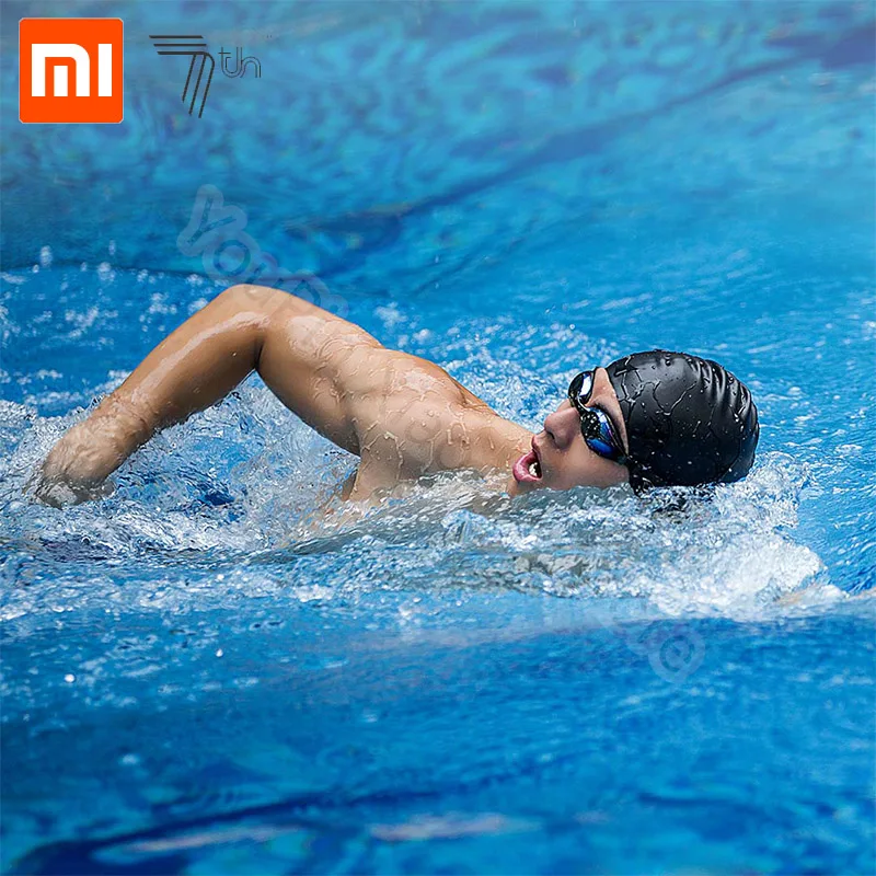 

Xiaomi Mijia 7th Soft Silicone Swimming Mi cap Waterproof Sports Swim Pool Hat Ears Protection Adult Men Women 4 Colors