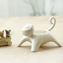 Ceramic Flower pot creative cat flowerpot crafts and gifts home desktop ornaments landscape plant pot also can be Candlestick