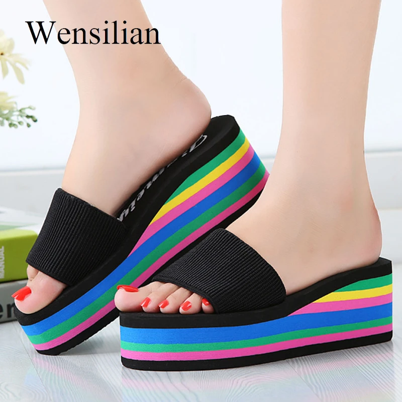colourful platform shoes