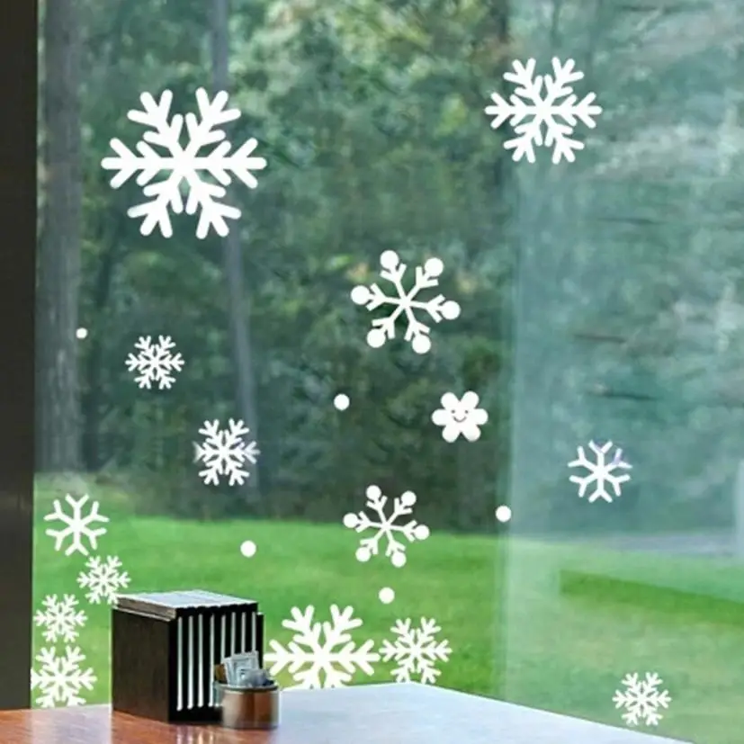 Home Decor New Wall Sticker Frozen Snow Flakes Vinyl Art Wall Quote Decal Sticker Removable wall sticker Home Deco mirror JU23