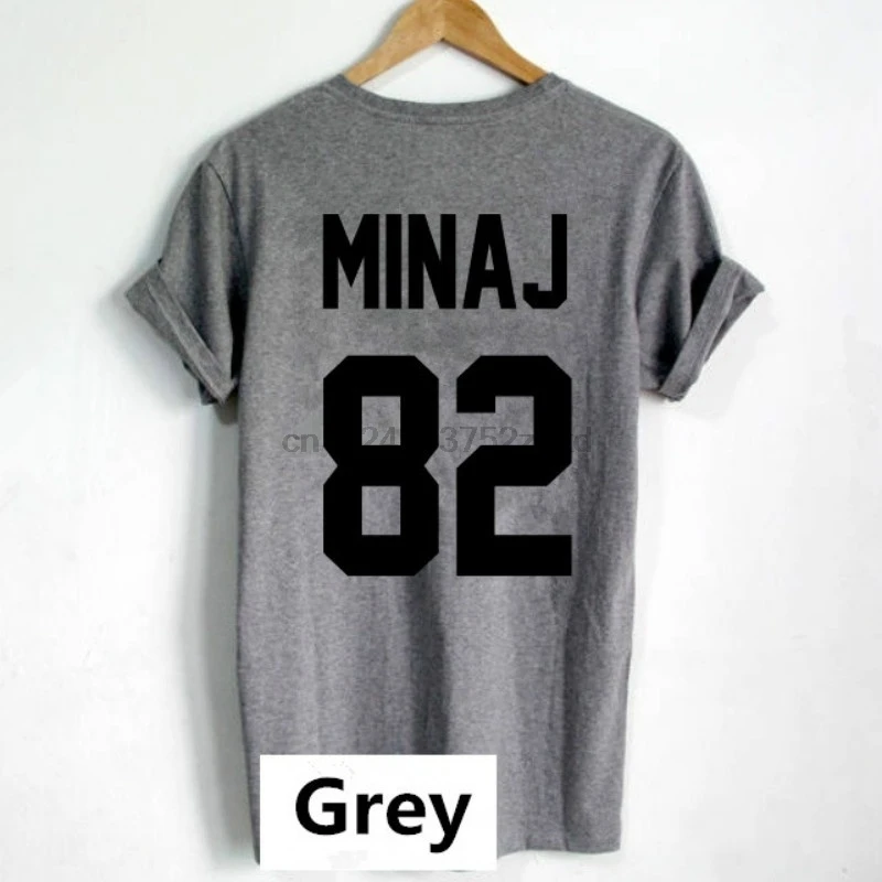 

NICKI MINAJ T-shirts MINAJ 82 UNISEX PRINT ON BACK SIDE SHIRT Short Sleeve Rap Hip-Hop T-Shirt(S-XXXL)