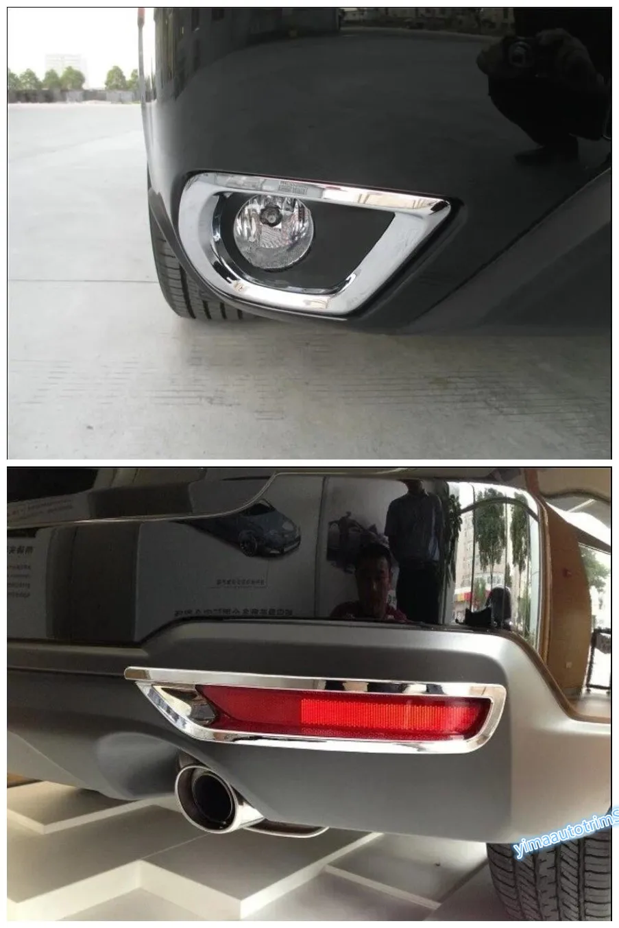 4 pcs ! For Subaru Forester 2013 2014 ABS Front + Rear Fog Lamp Light