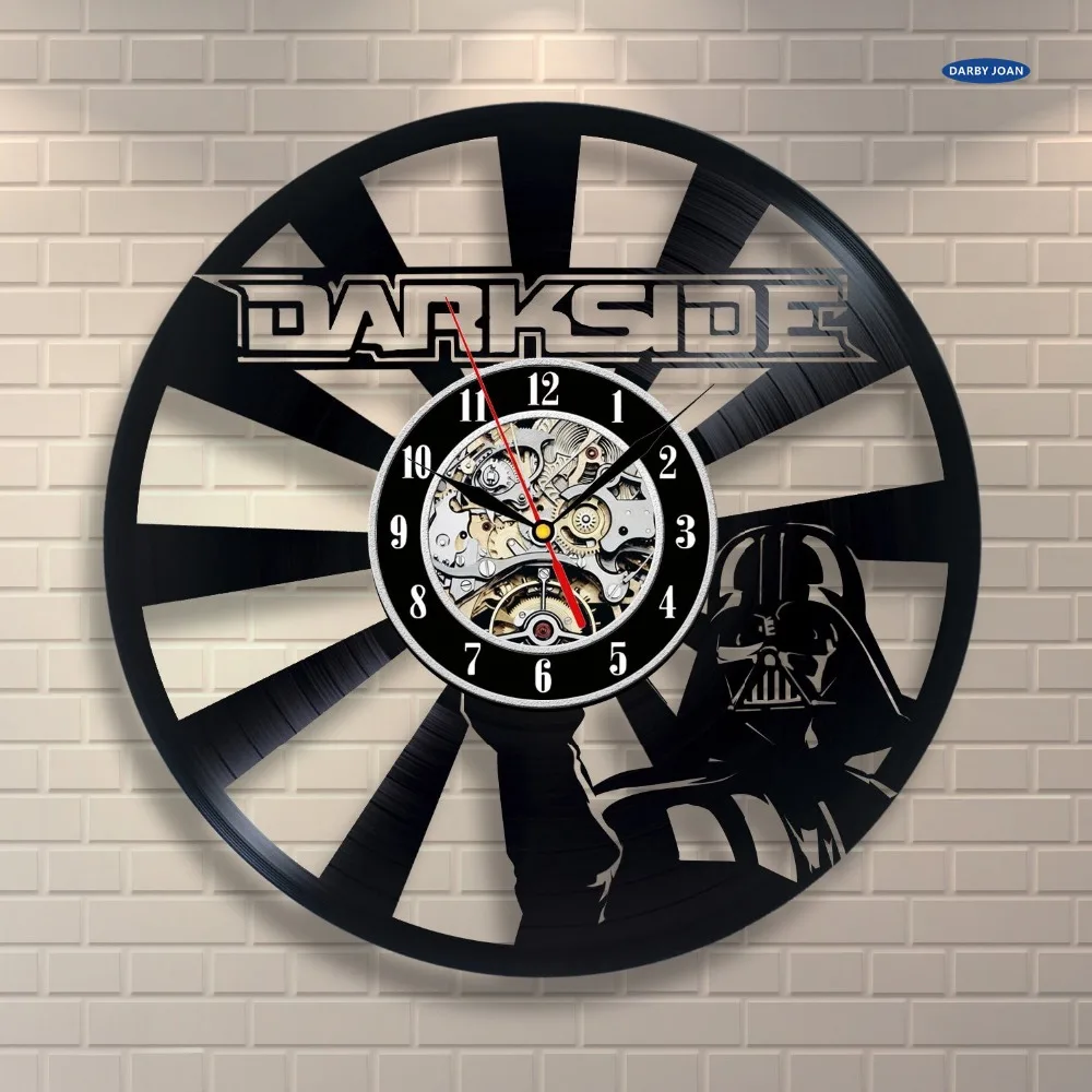 wall clock,saat,alarm clock,reloj,Darth Vader Decor Vinyl Record Clock Art Home Design Star Wars