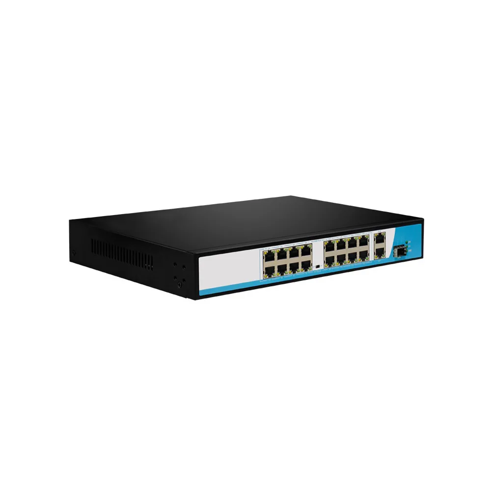 Переключатель POE 16 каналов 48 В шт. + 2 LAN 250 Мбит/с IEEE802.3af/at|Коробки передач и кабели| |
