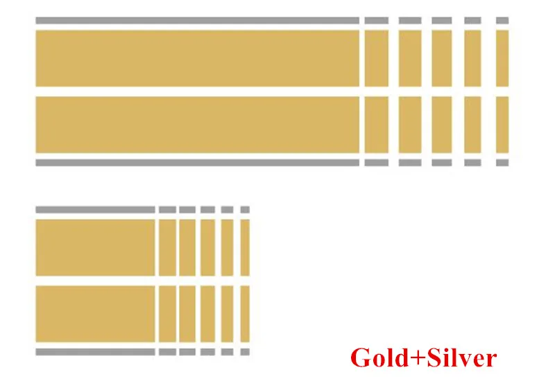 Авто капот багажник Декор наклейки гоночная полоса тело Виниловая наклейка для Mini Cooper Countryman R60 2013- аксессуары для автомобильных наклеек - Название цвета: Gold-Silver