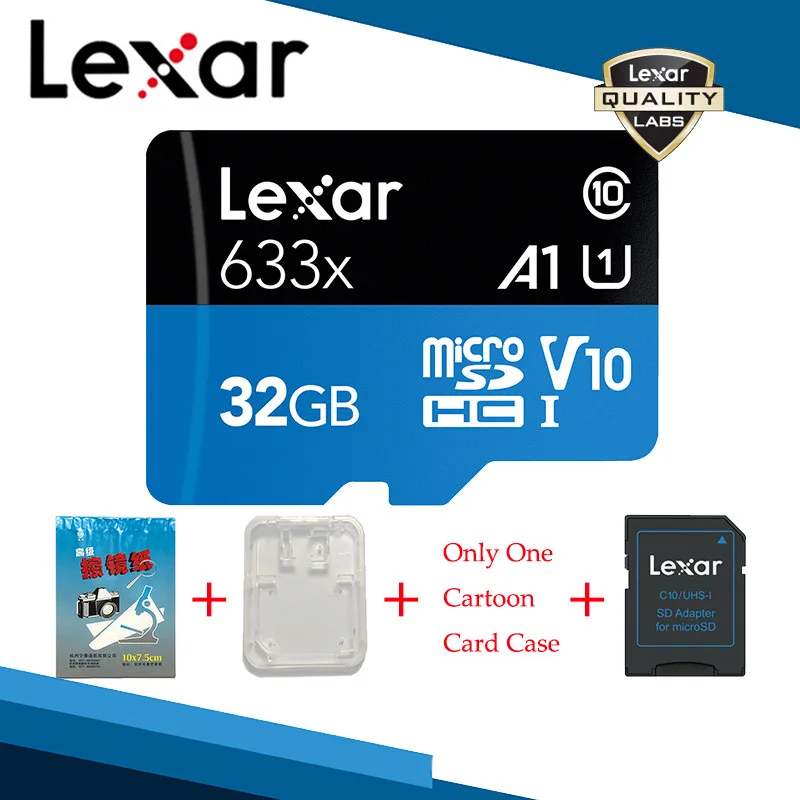 Lexar,, 633x, Micro SD карта, 128 ГБ, карта памяти, 256 ГБ, Micro SD, TF карта, 64 ГБ, 512 ГБ,, флеш, SD карта для Gopro - Емкость: 32GB