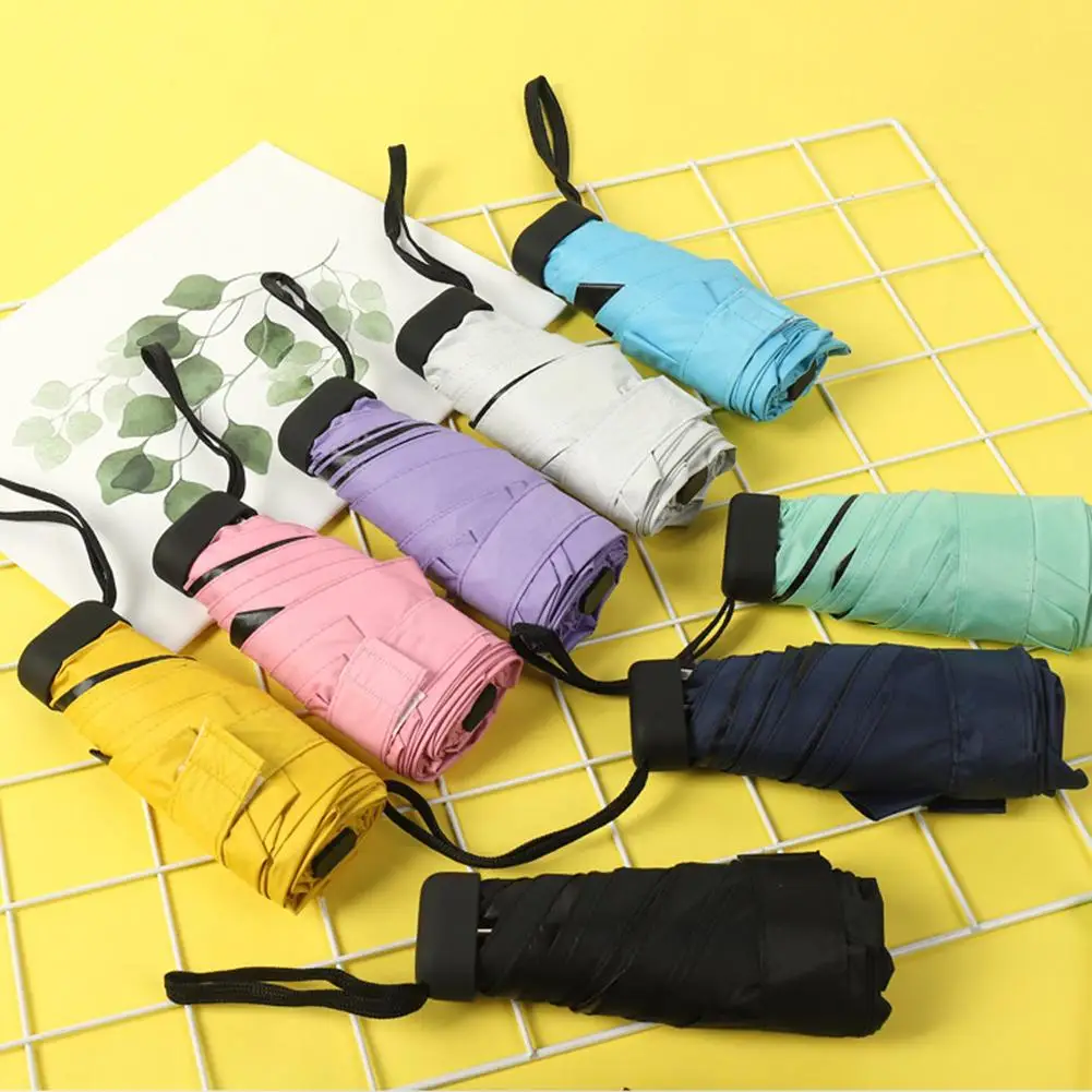 

Sun protection umbrella 5-Fold Super Lightweight Mini Umbrella Anti-UV Rainproof Folding Pocket Umbrella Parasol Rain gear