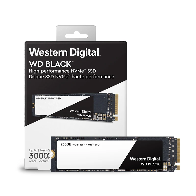 WD Black PCIe Gen3* 4 250 ГБ M.2 2280 SSD WDS250G2X0C твердотельный диск 3000 МБ/с. для портативных ПК Ноутбук