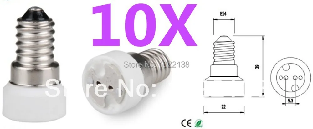 

Freeshipping 10pcs/lot portable E14 to MR16 led lamp base converter light bulb holder E14 to G4 G5.3 MR16 led socket