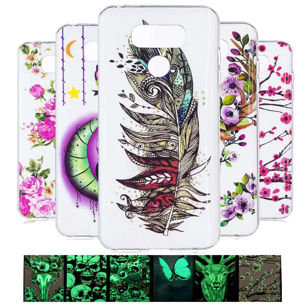 

For Coque LG G6 Case LG G 6 Luxury Soft TPU Silicone Ultra Thin Luminous Embossed SlimTransparent For LG G6 Case Cover Capa