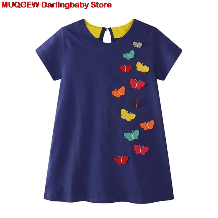 

Toddler Baby Kid Girl Fashion Lovely Cute Butterfly Appliques Girls Dress Sundress Outfit Clothes Beach Dress Streetwear Dresses