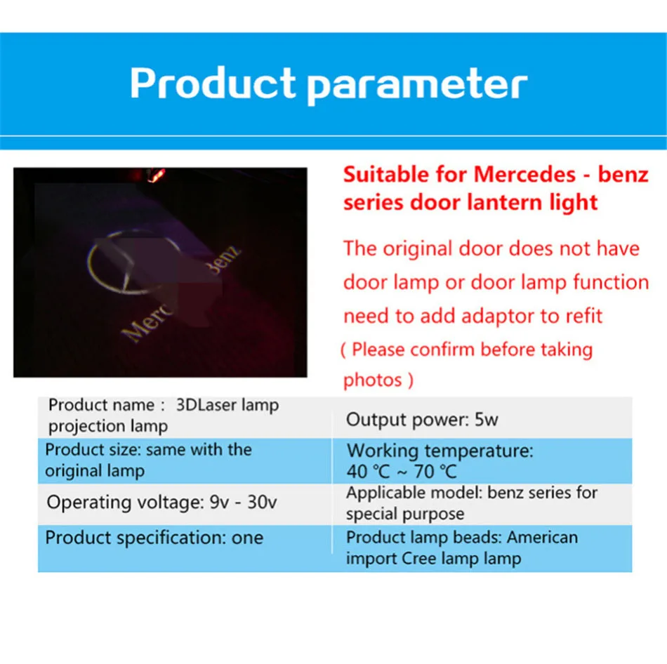 أحدث 2 Pcs الظل ضوء ترحيب مصباح شعار جهاز عرض ليزر سيارة LED الباب ضوء تحذير ل بنز مرسيدس S320 2006- 2013 أحدث 2 Pcs الظل ضوء ترحيب مصباح شعار جهاز عرض ليزر سيارة LED الباب ضوء تحذير ل بنز مرسيدس S320 2006- 2013