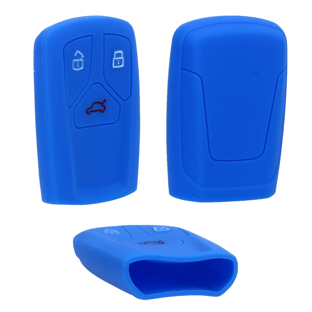 

3 Buttons Car Key Silicone Case For Audi A4 allroad B9 Q5 Q7 TT TTS Key Bag Cover Protector Car-styling Fob