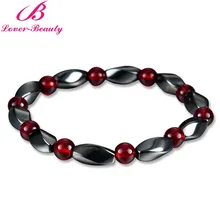 Lover Beauty Weight Loss Round Black Stone Magnet Bracelet Luxury Magnetic Therapy Health Care Bangles E