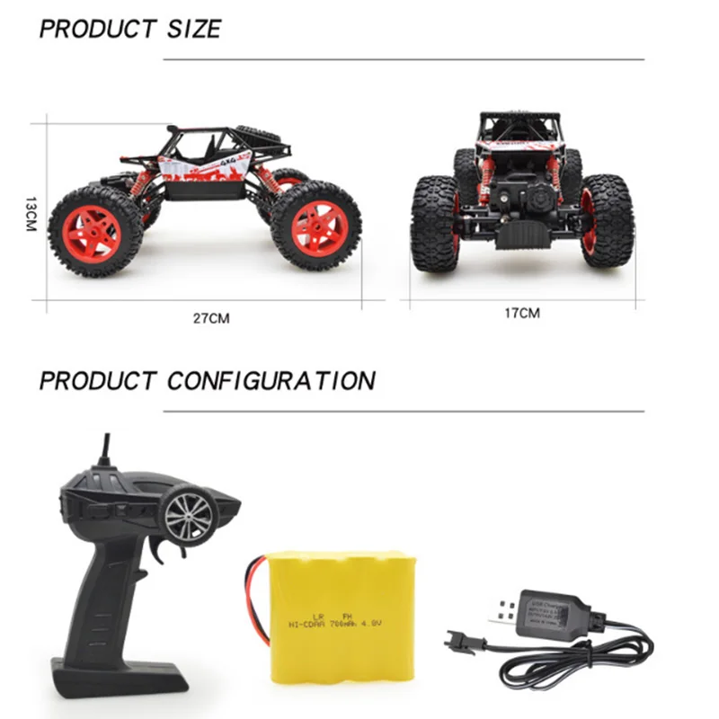 RC автомобиль 1/18 4WD Rock Crawlers 4x4 вождение автомобиля двойные двигатели привод пульт
