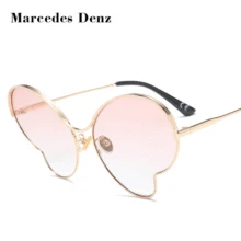 Marcedes Denz 2018 Mariposa de La Manera de Las Mujeres gafas de Sol de Marca de Diseño de Marco de Metal Gafas de sol gafas de Sol Gafas de Tiroteo en La Calle