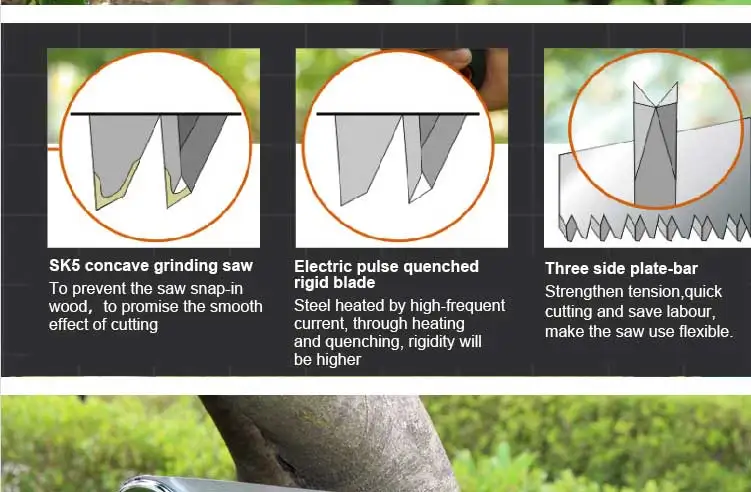 LAOA SK5 легированная сталь Портативная Складная пила с пластиковый чехол для обрезки и садоводства