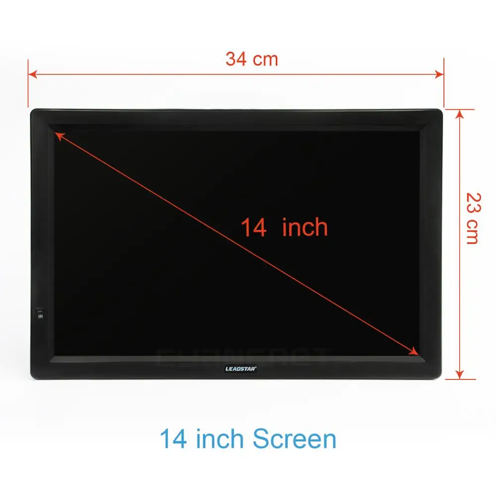 LEADSTAR D14 14 inch HD Portable TV DVB-T2 ATSC Digital Analog Television Mini Small Car TV Support