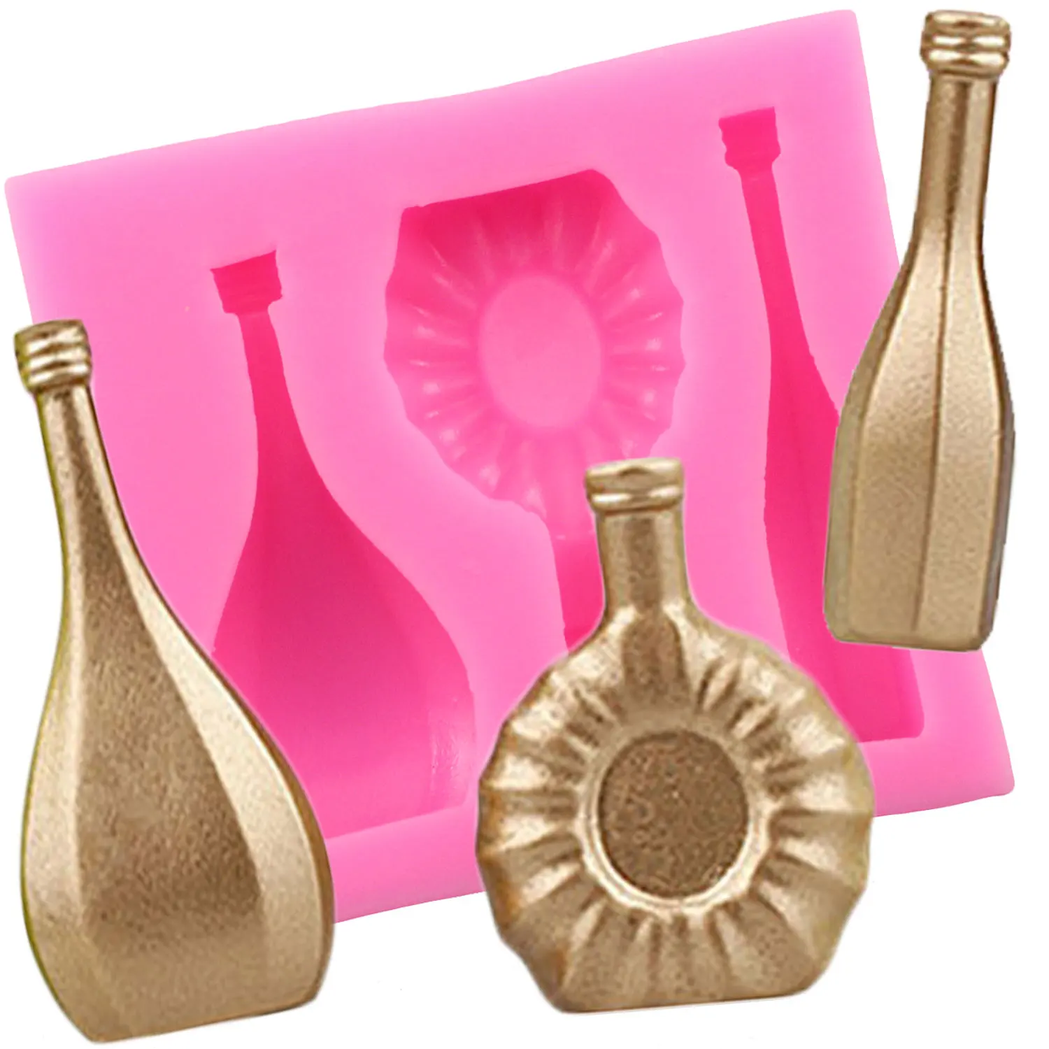 

New Bottle 3D Silicone Cooking Tool Chocolate Cake Fondant Mold Cake Decoration Tools