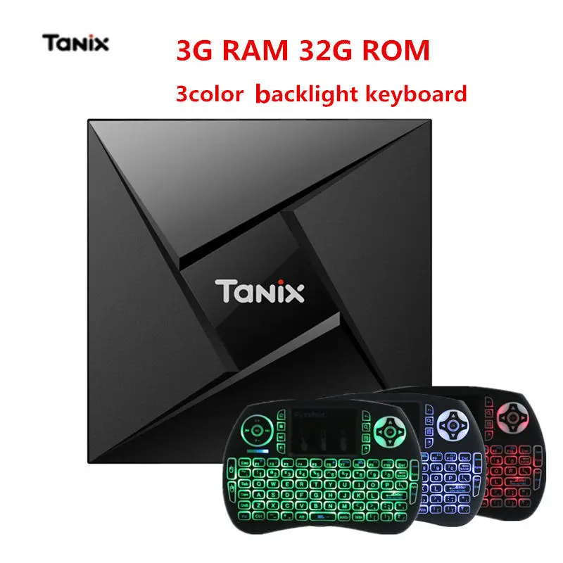

Tanix TX9 Pro Android 7.1 TV Box Amlogic S912 Octa-core 3G RAM DDR3+32G ROM 1000M LAN Bluetooth4.1 Home Media Player PK H96 TX92