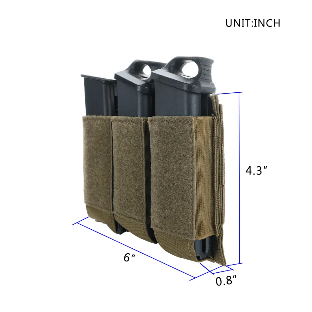 Отличные Элитные бизань тактические Molle тройной журнал сумки военные Glock пистолет клип маленькая сумка Волшебная наклейка чехлы