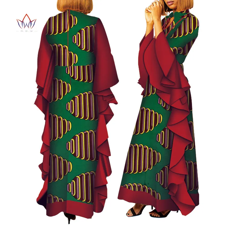 Африканские платья для женщин больших размеров Дашики хлопок пэчворк традиционная африканская одежда Длинные вечерние платья WY4272 - Цвет: 9