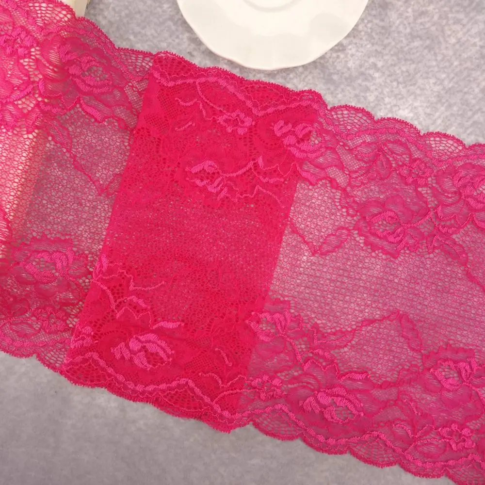 

#37 Lace 21CM Wide 2 yards/lot Stretch Lace Edge Trim Elastic Lace Cord Ribbon Trimming DIY Wedding Fabric Home Party Decoration