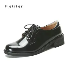 Туфли-оксфорды на плоской подошве в британском стиле; женские весенние кожаные оксфорды; повседневная обувь на плоской подошве; женская обувь на шнуровке; броги в стиле ретро