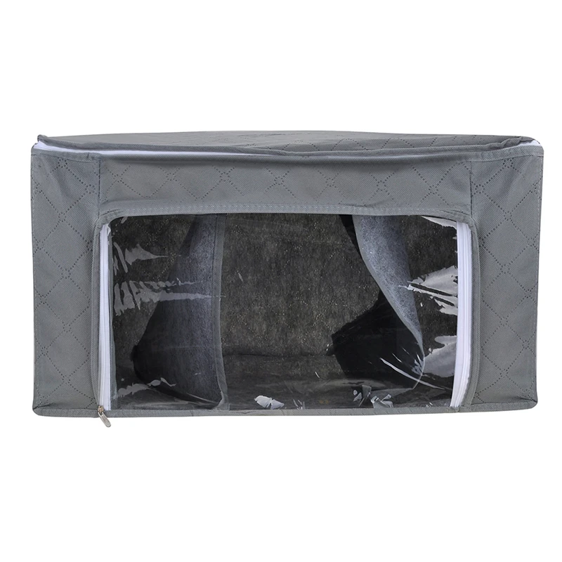 62L домашний контейнер для хранения, ящики, органайзер для одежды, Регулируемый складной бамбуковый уголь, складное одеяло для одежды 58 см x 36 см x 30 см