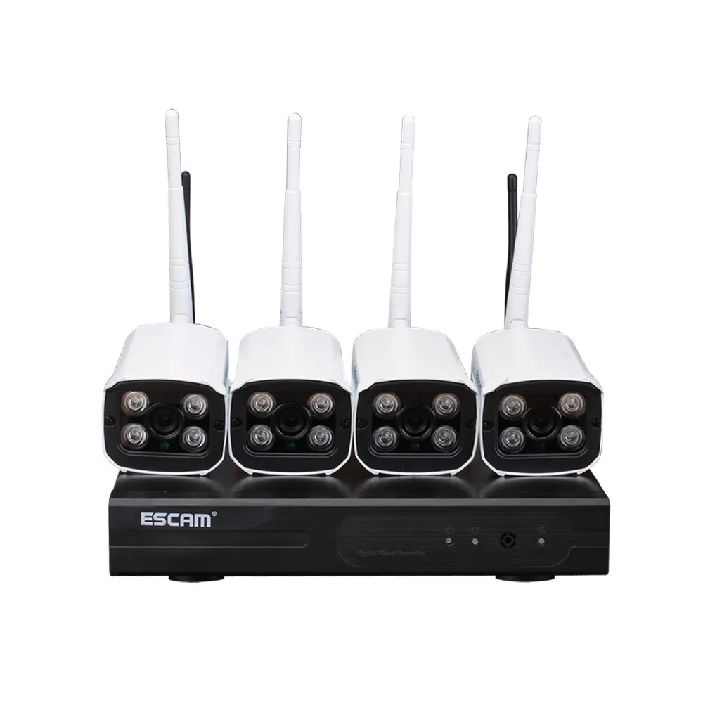 

ESCAM WNK403 PNP Wireless NVR Kit P2P 720P HD Outdoor IR Night Vision Security IP Camera WIFI CCTV System
