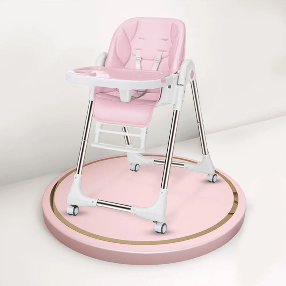Складной высокий стульчик для кормления Регулируемый детский стул детское сиденье Грудное вскармливание Детское переносное обеденное кресло - Цвет: PJ3656E