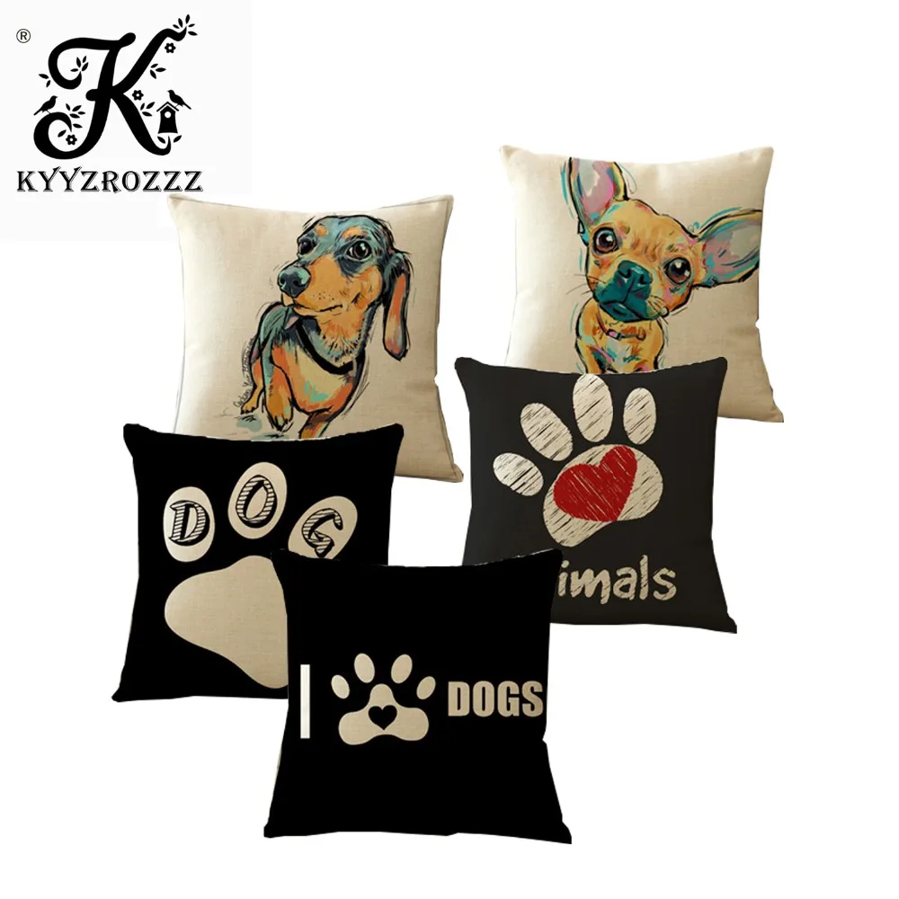 Декоративный чехол для подушки с изображением мопса поп собаки Цветные