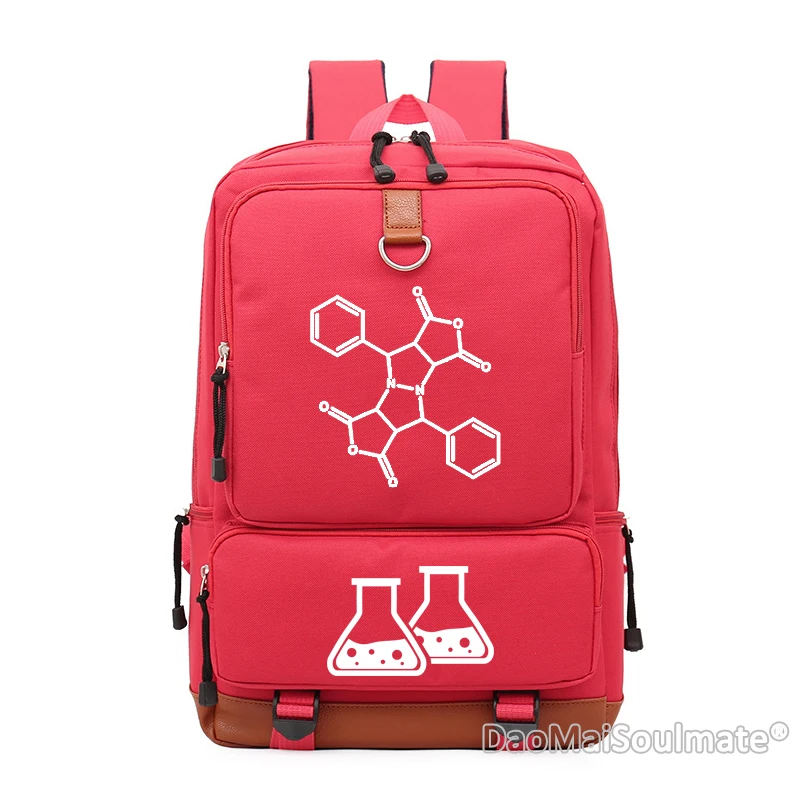 Школьные сумки для мальчиков и девочек с химической формулой, школьные рюкзаки для подростков, рюкзаки для мальчиков - Цвет: Red 7