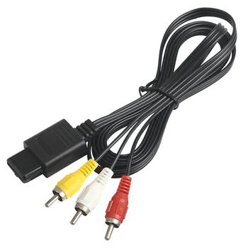 

TWZENG 1.8M 6FT AV TV RCA Video Cord Cable for Game Cube/for SNES GameCube/for N64 64 Game Cable