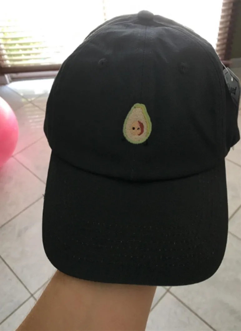 Новый авокадо хлопок вышивка Регулируемый Бейсбол кепки Мужская бейсболка и для женщин папа шляпа