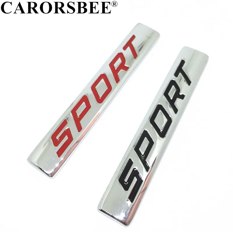 

3D Chrome Metal SPORT Word Letter Logo Emblem Badge Car sticker Auto accessories Trunk Racing Decal for renault opel astra j rio