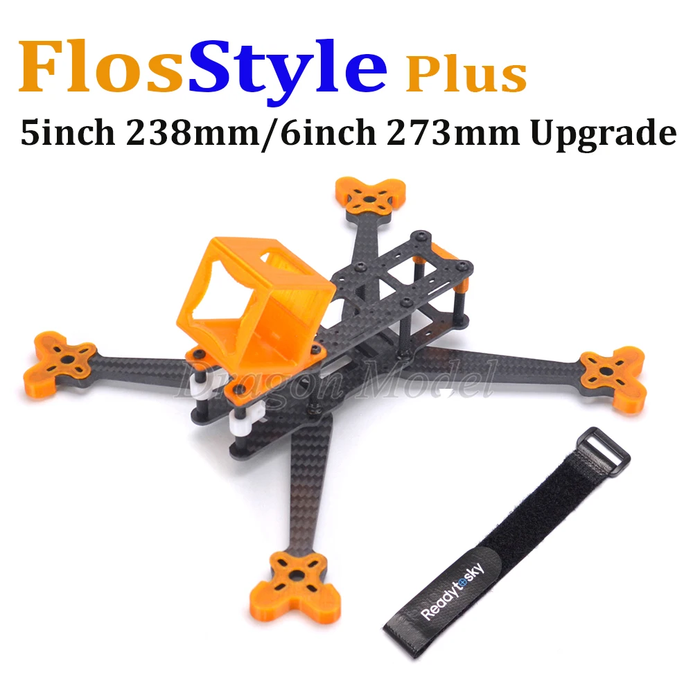 

FlosStyle Plus HX5 5inch 238 238mm / HX6 6inch 273 273mm with 5mm Arm quadcopter frame kit drone with 3D printed TPU Material