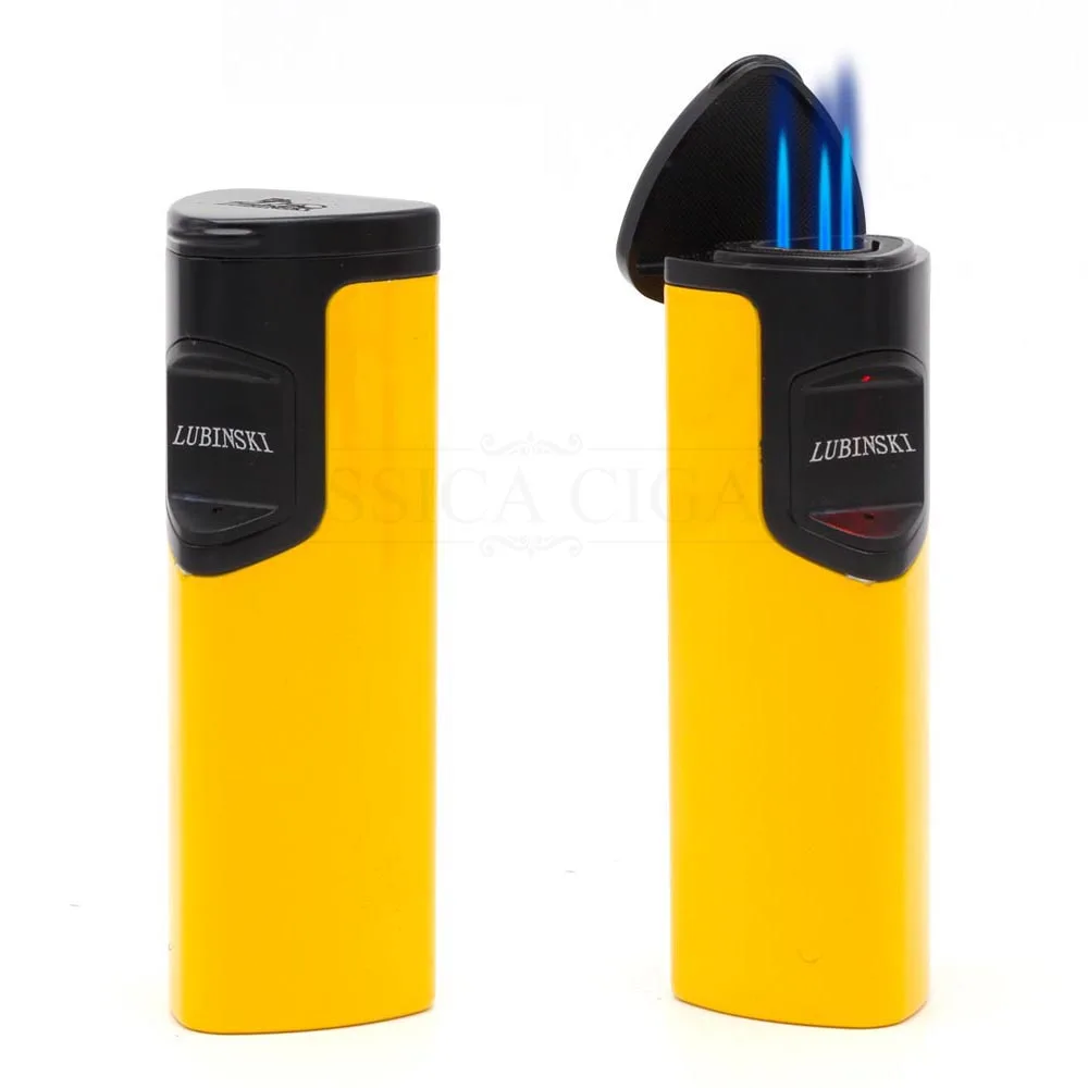 LUBINSKI Novelty Lighters Laser Touch Induction Butane Torch Cigar