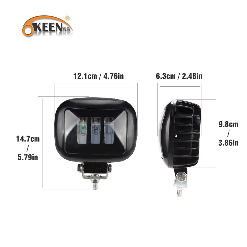 OKEEN 6DLens 5 дюймов светодиодный свет бар внедорожный рабочий 30 Вт 12 в 24 В для