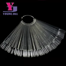 50PC przezroczysty wyświetlacz paznokci ozdoby do sztucznych paznokci jasne koło wentylatora polski żel UV praktyka porady kije sztuczne paznokcie uroda dla kobiet Lady